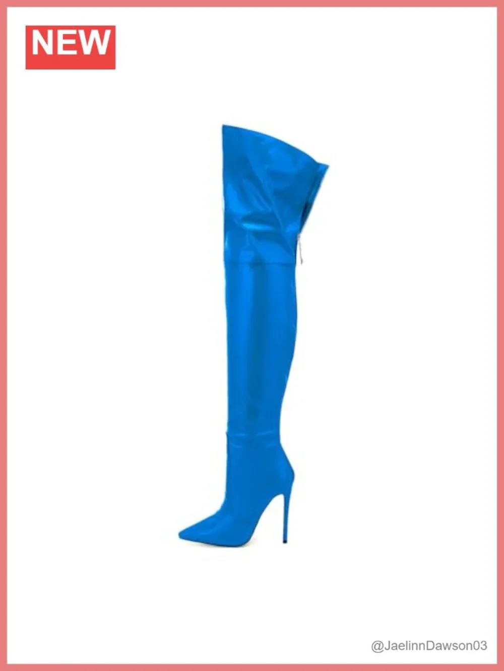 Over the Knee High Heel Boots Pointed Toe Back Zipper Stiletto Heel
